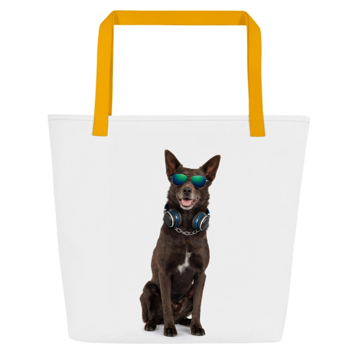 All-Over Print Large Tote Bag w/ Pocket (Printful) - IA image - cool pet - Copy