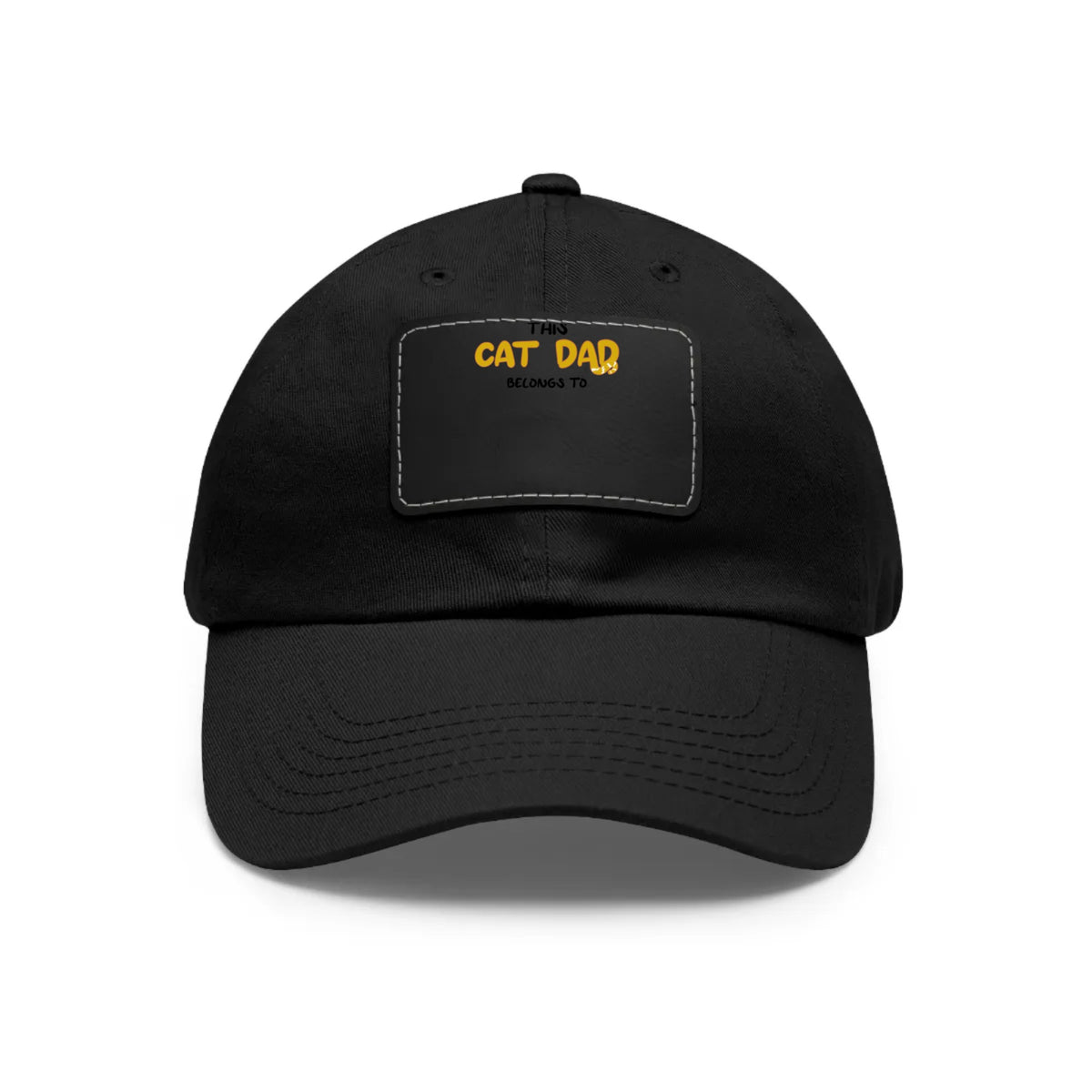 Dad Hat with Leather Patch (Rectangle)