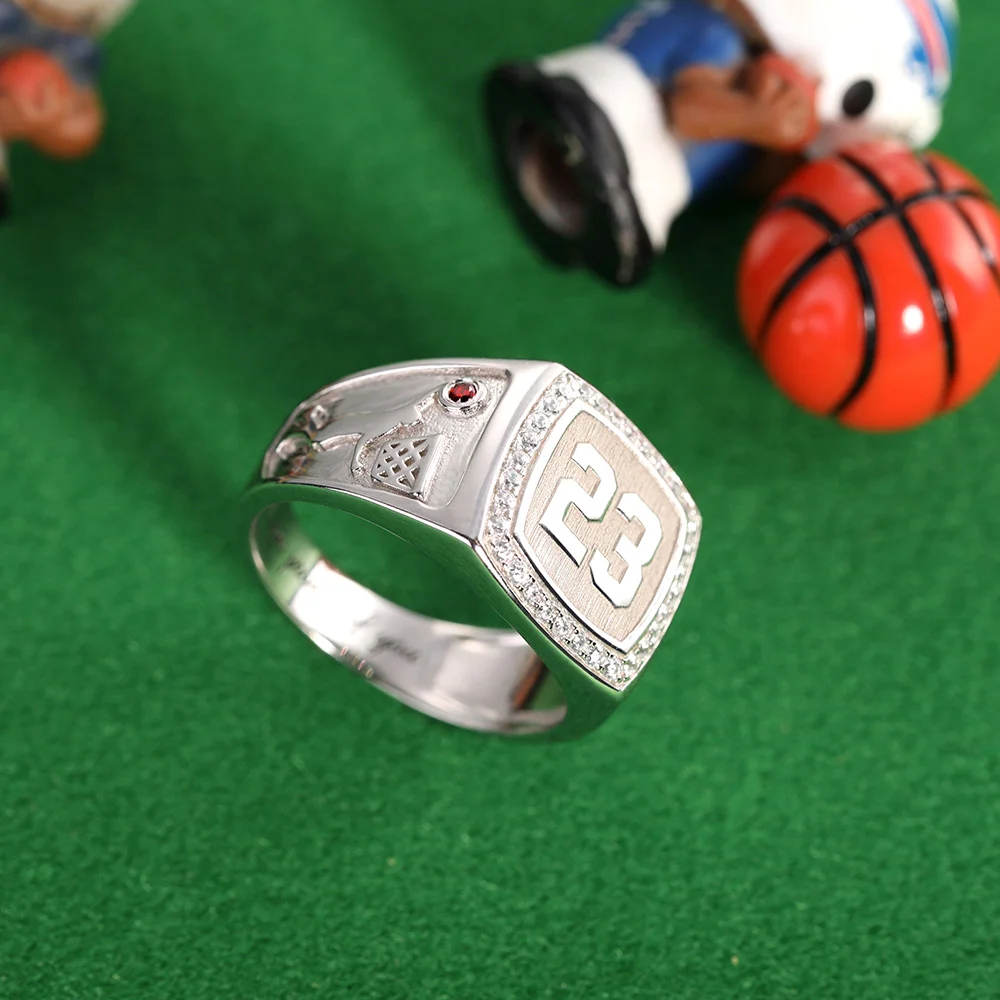 Engraved Basketball Signet Ring