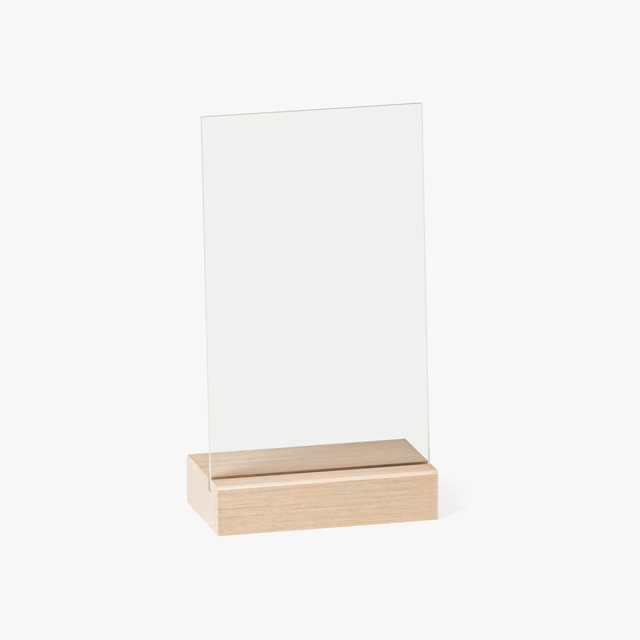 Acrylic Sign with Wooden Stand