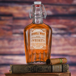 Whiskey Label Flask