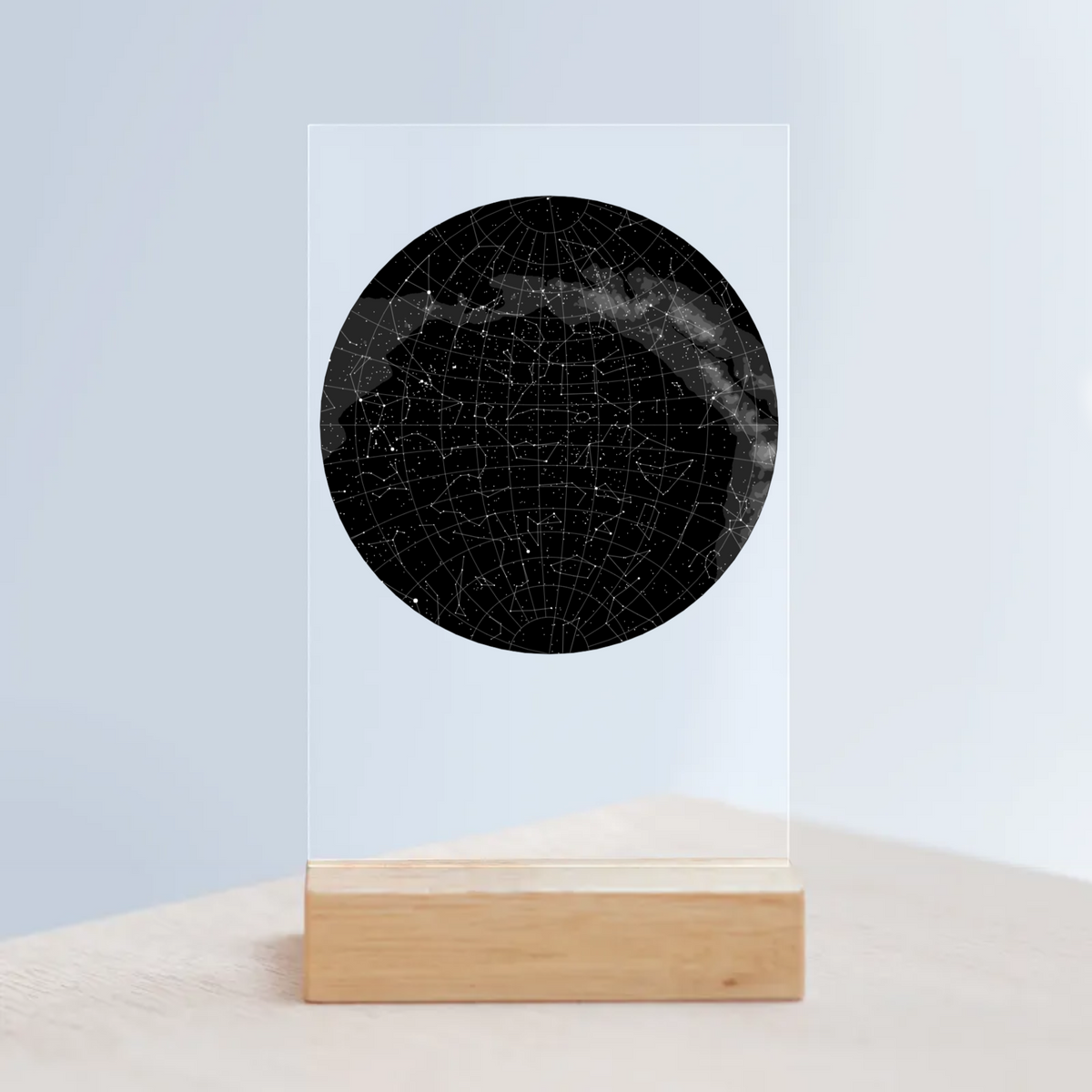 Acrylic Sign with Wooden Stand
