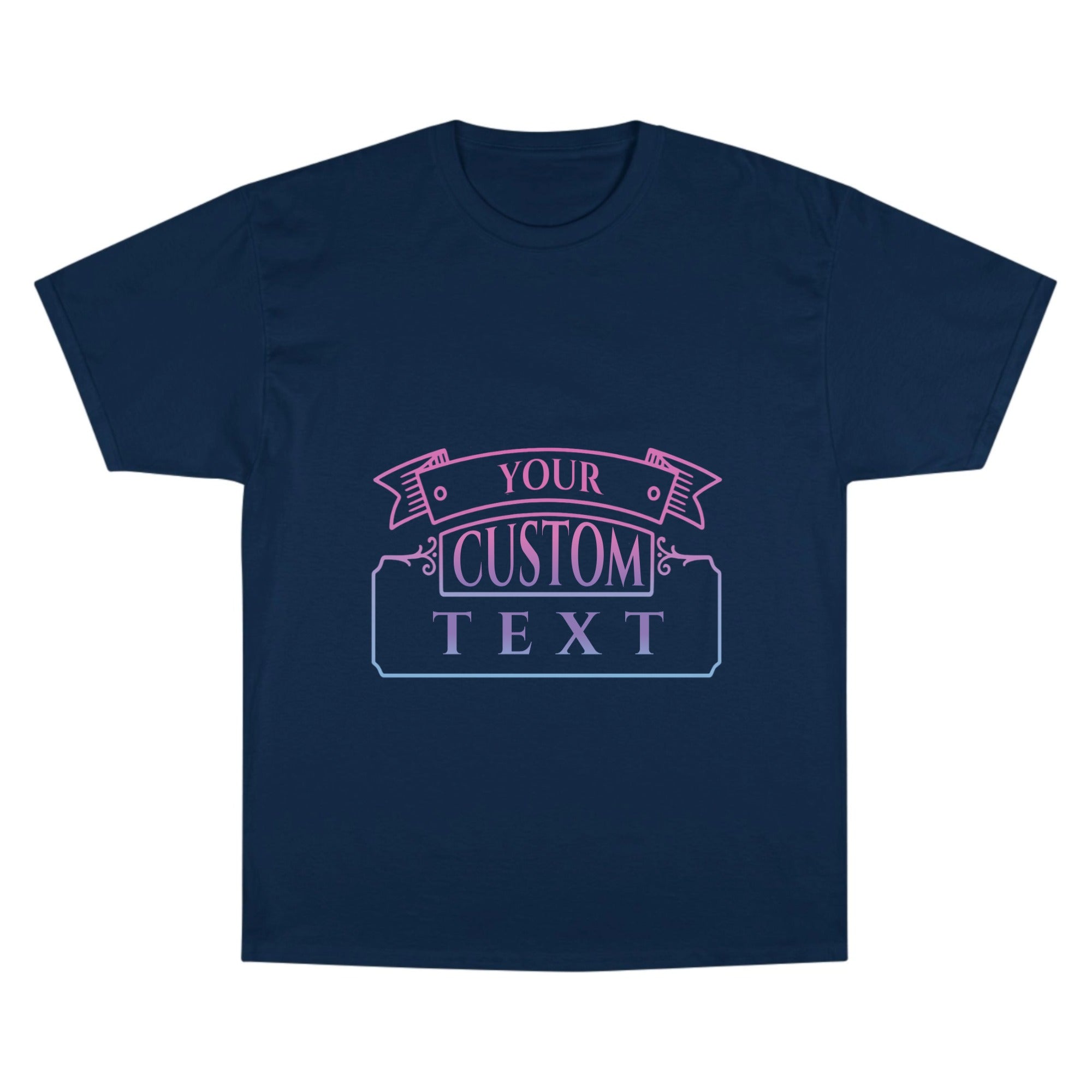 Champion T-Shirt - Custom color gradient text