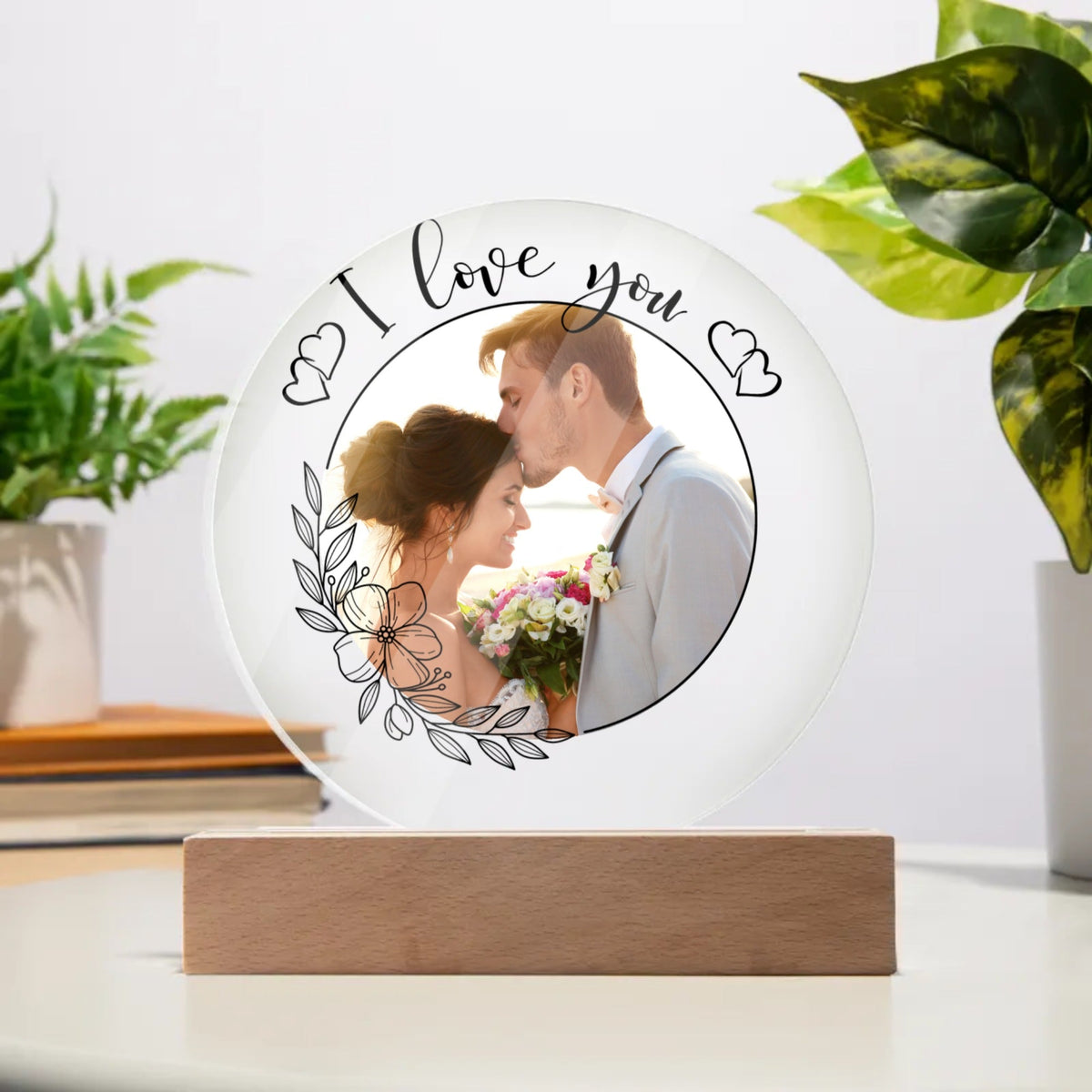 Wedding Couple Circle Acrylic Plaque