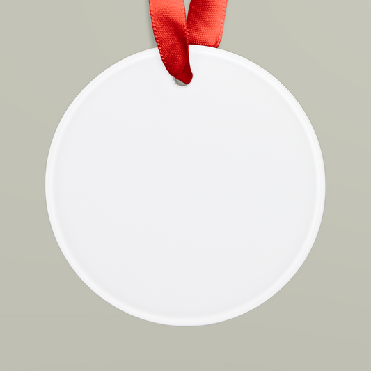 Acrylic Ornament with Ribbon