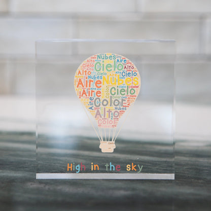 Acrylic Square - Hot air balloon