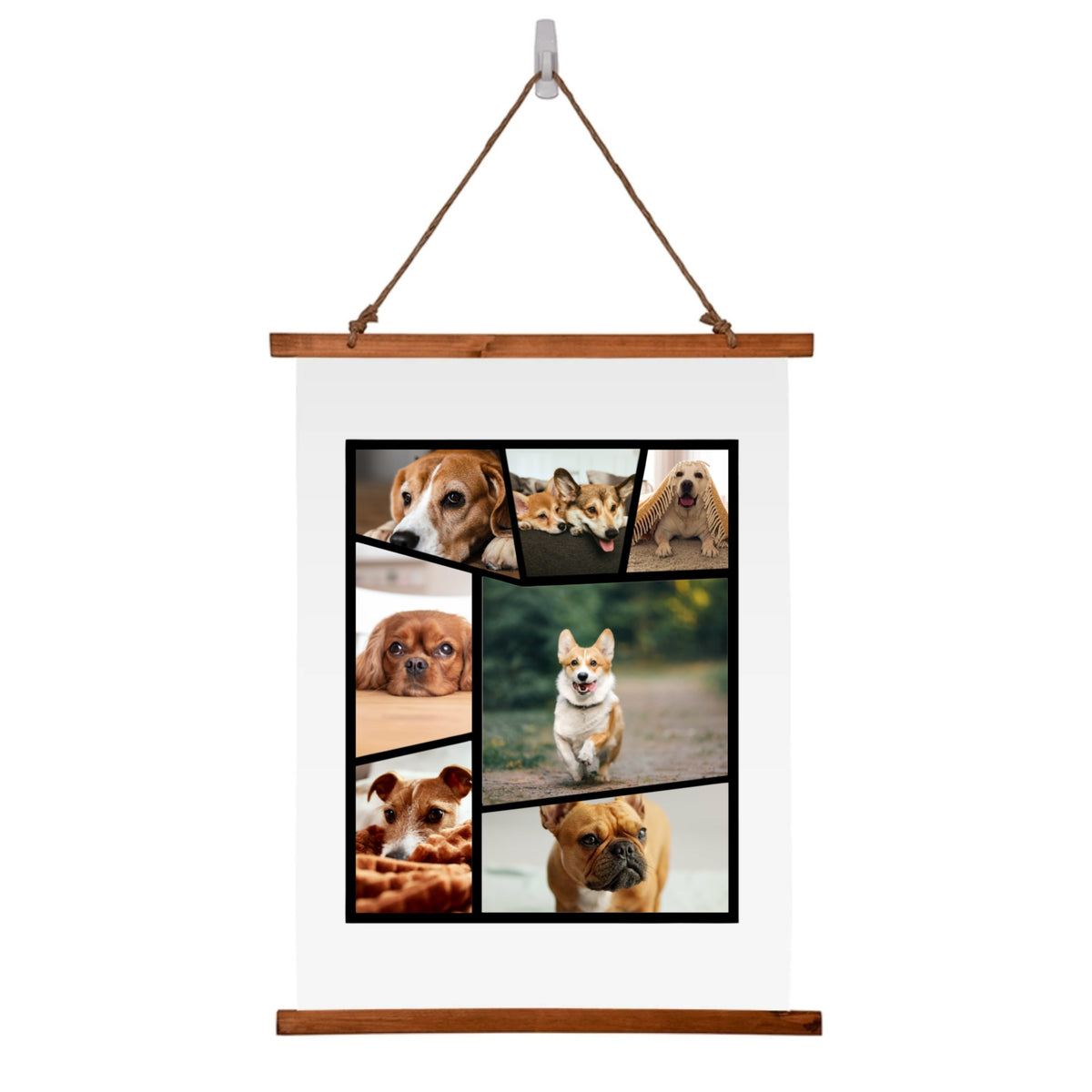 Wood Framed Wall Tapestry (Portrait) - Photo collage