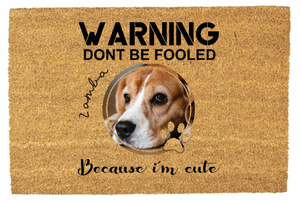 Outdoor Mat - Pets - Warning, dont be fooled - Photo