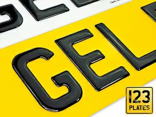 3D Gel number plates