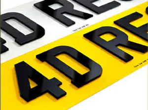 4D Acrylic number plates