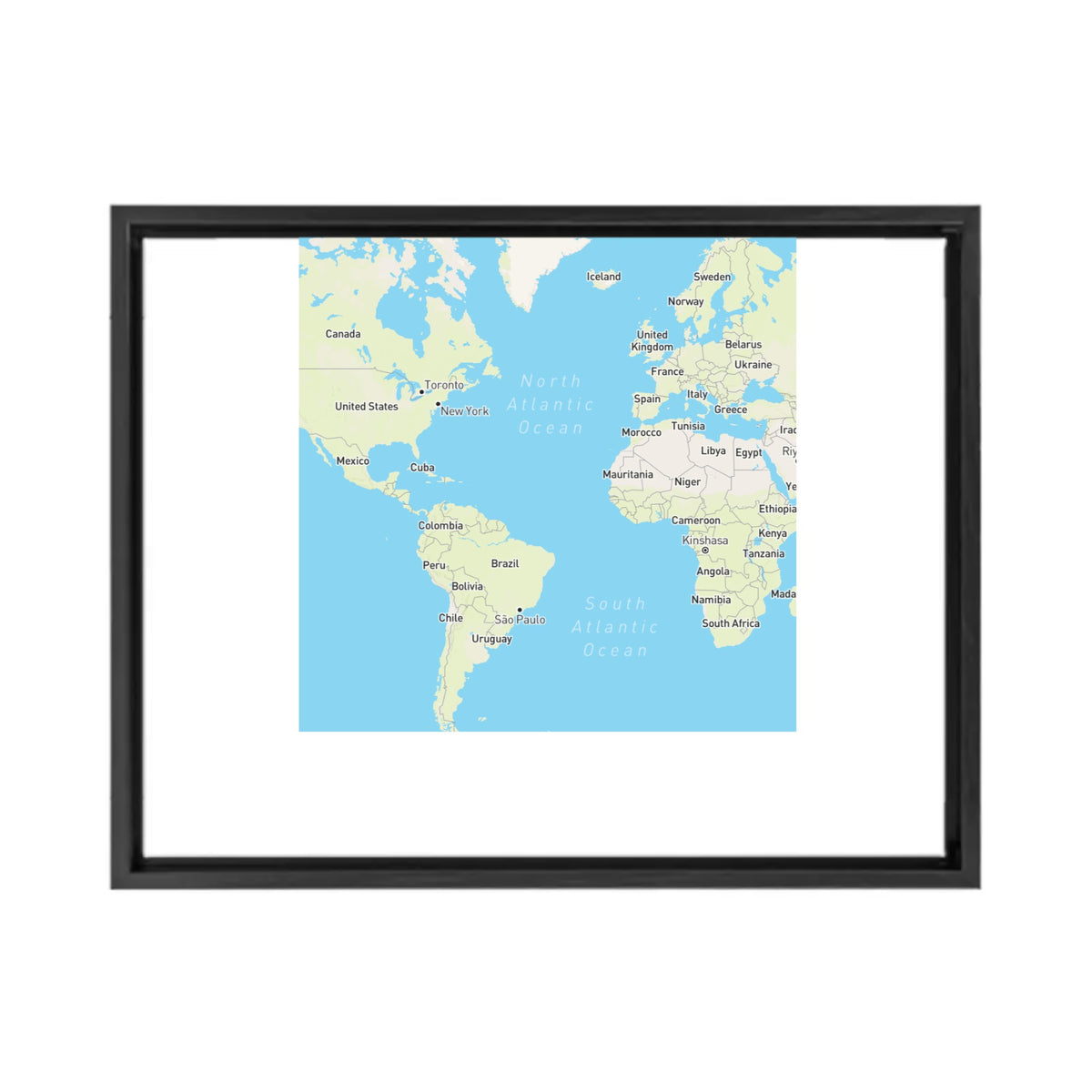 Black Framed Wrapped Canvas 14 x 11