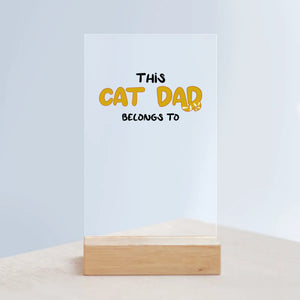 Acrylic Sign with Wooden Stand