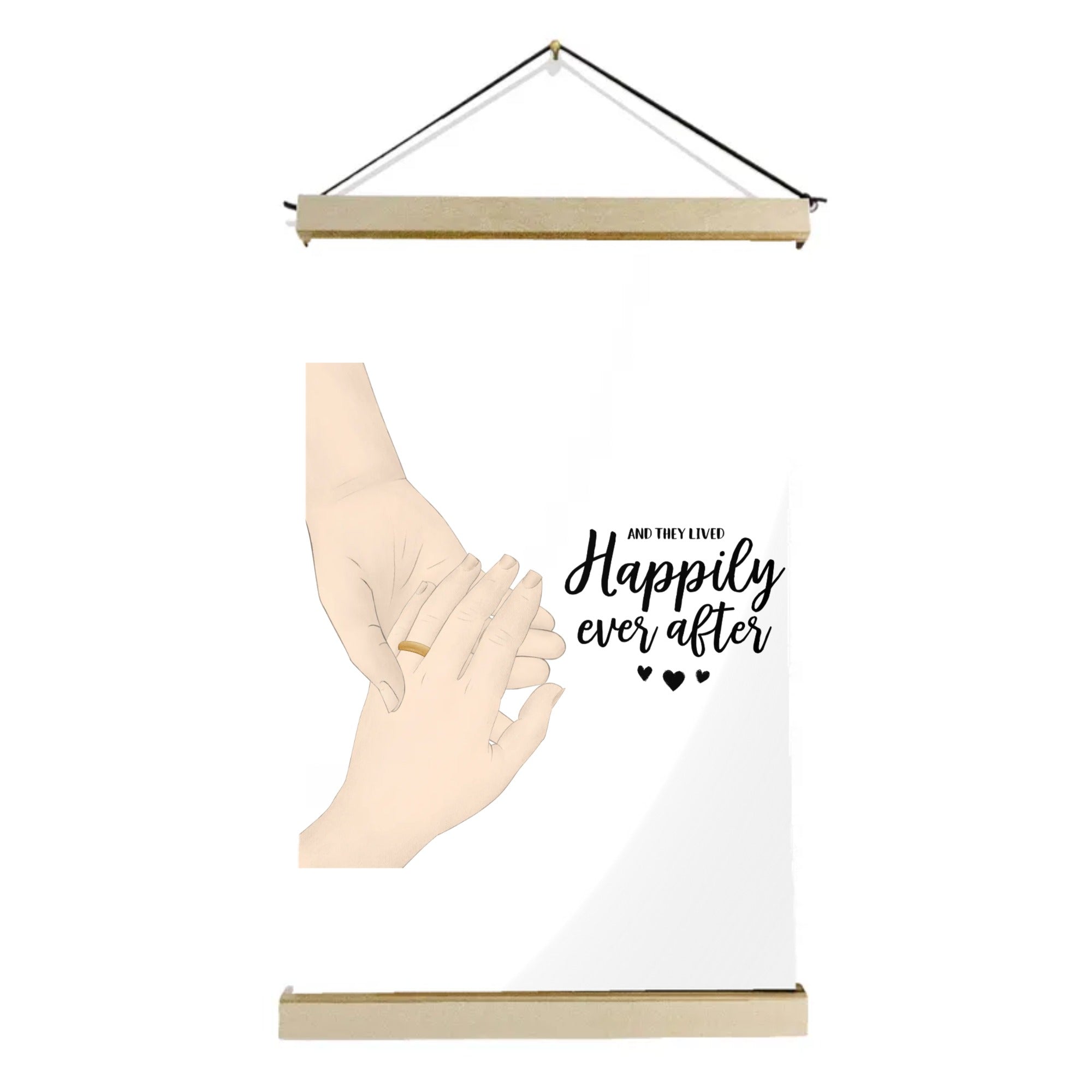 Poster with wooden hanger