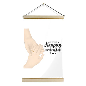 Poster with wooden hanger