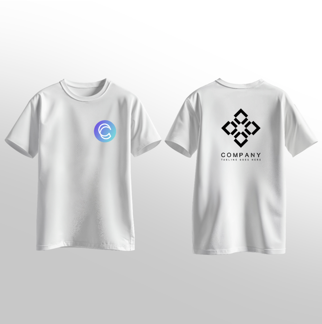 Branded t-shirt- Multiple print areas