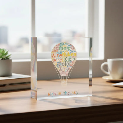 Acrylic Square - Hot air balloon