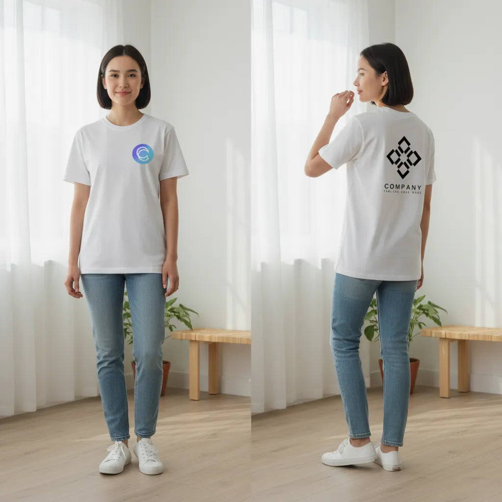 Branded t-shirt- Multiple print areas