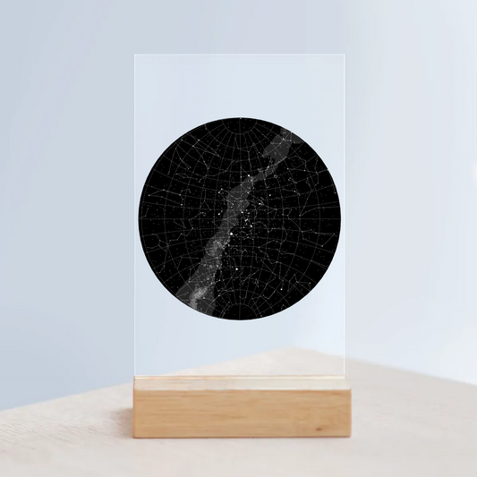 Acrylic Sign with Wooden Stand