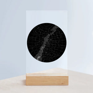 Acrylic Sign with Wooden Stand