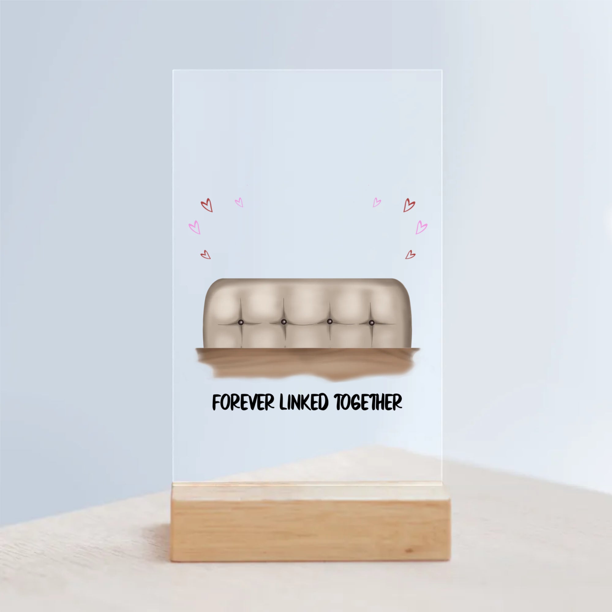 Acrylic Sign with Wooden Stand