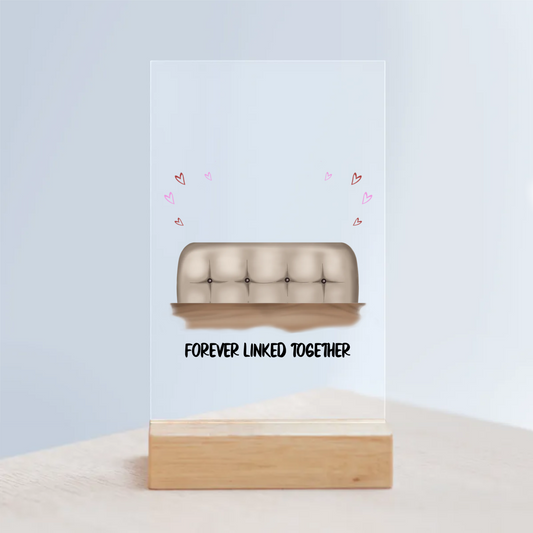 Acrylic Sign with Wooden Stand