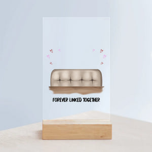 Acrylic Sign with Wooden Stand