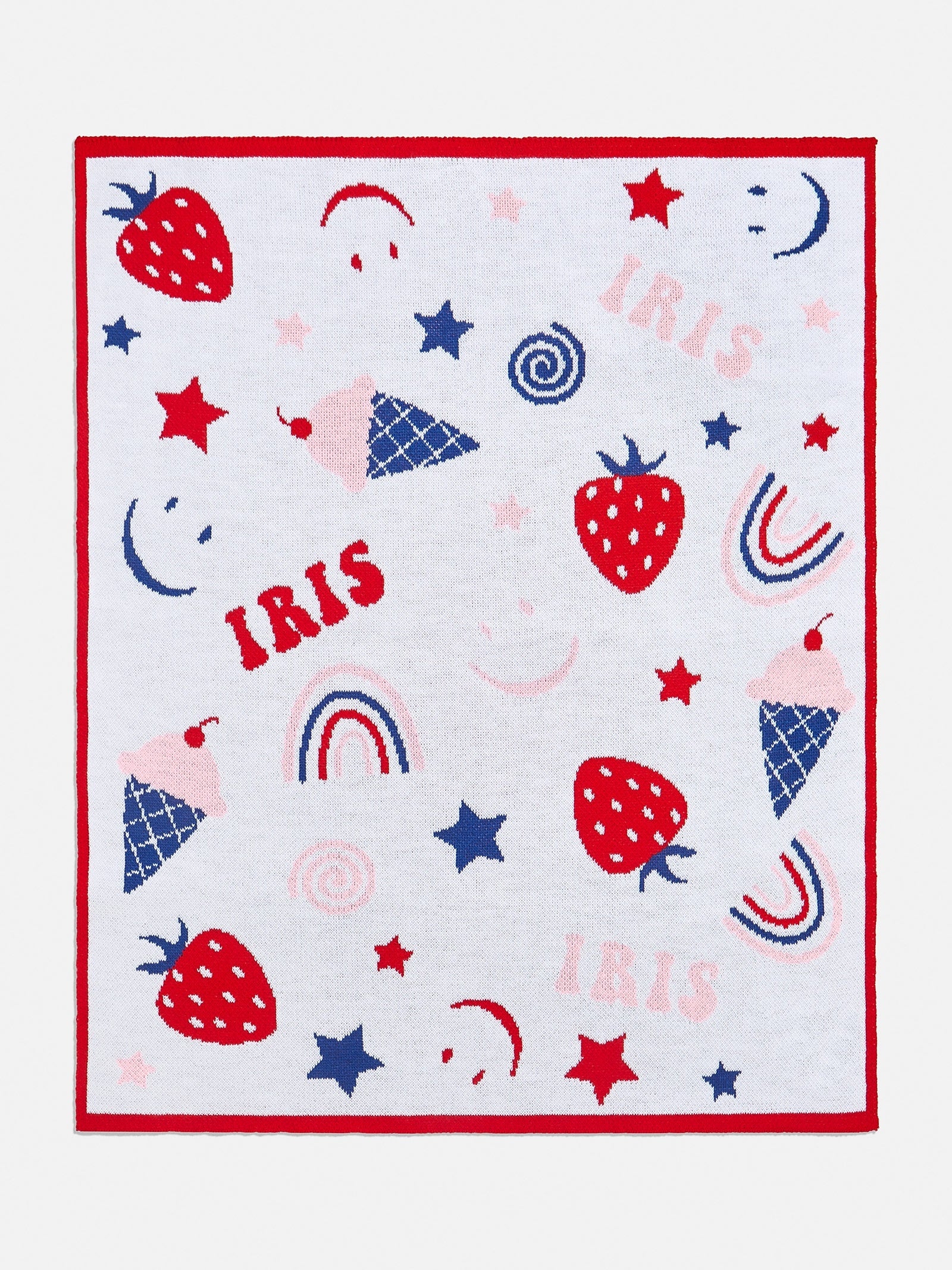 SWEET TOOTH KIDS' BLANKET - RED / BLUE / PINK