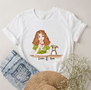 A girl with her dog personalized shirt