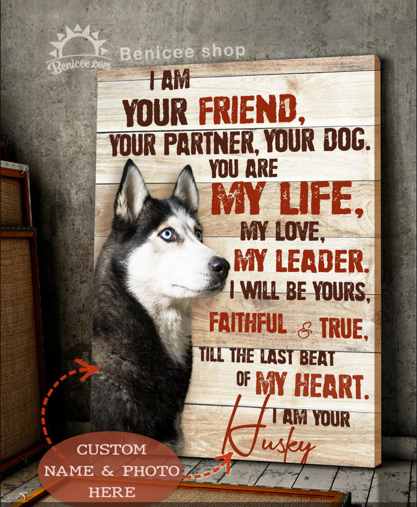 I Am Your Dog Wall Art Canvas