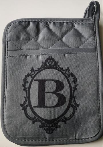 Monogram Oven Mitten Sample