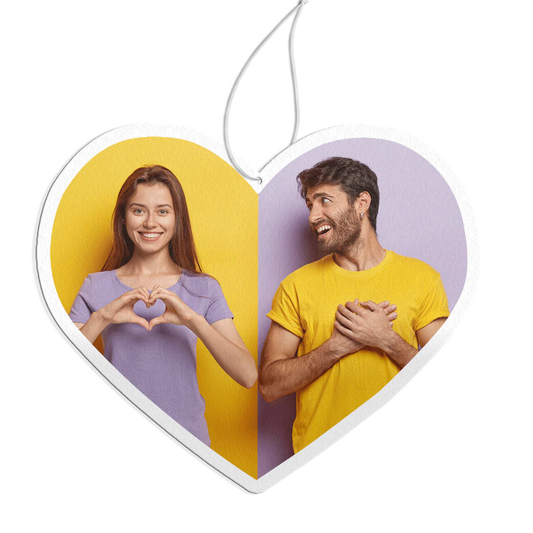 Heart Shape Custom Car Air Freshener Personalised