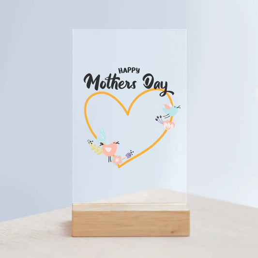 Acrylic Sign with Wooden Stand Test 1105