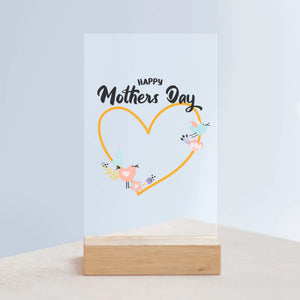 Acrylic Sign with Wooden Stand Test 1105