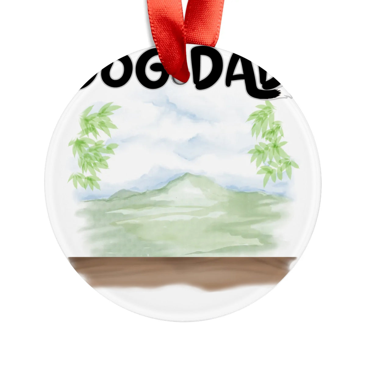 Acrylic Ornament with Ribbon