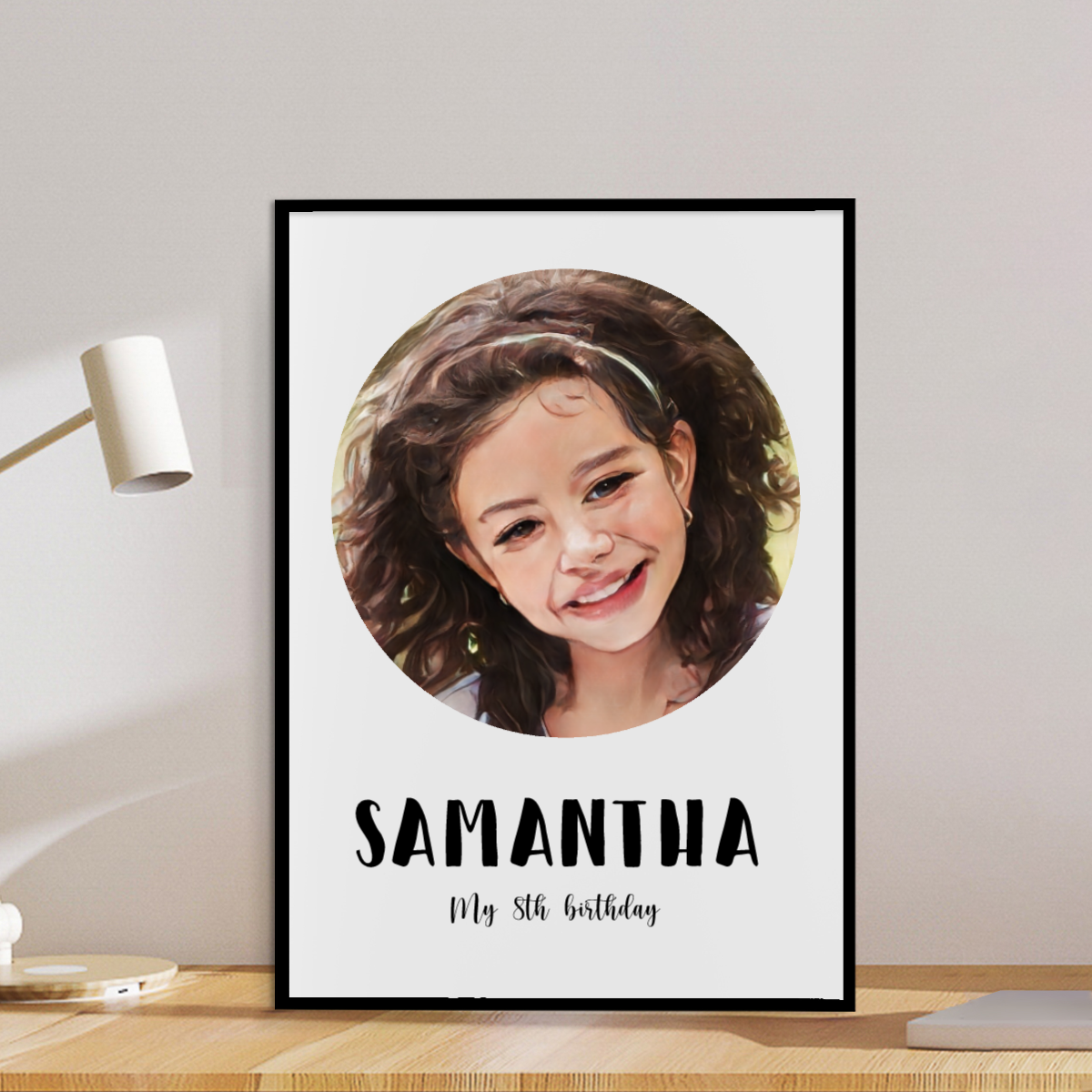 Custom cartoon portrait frame