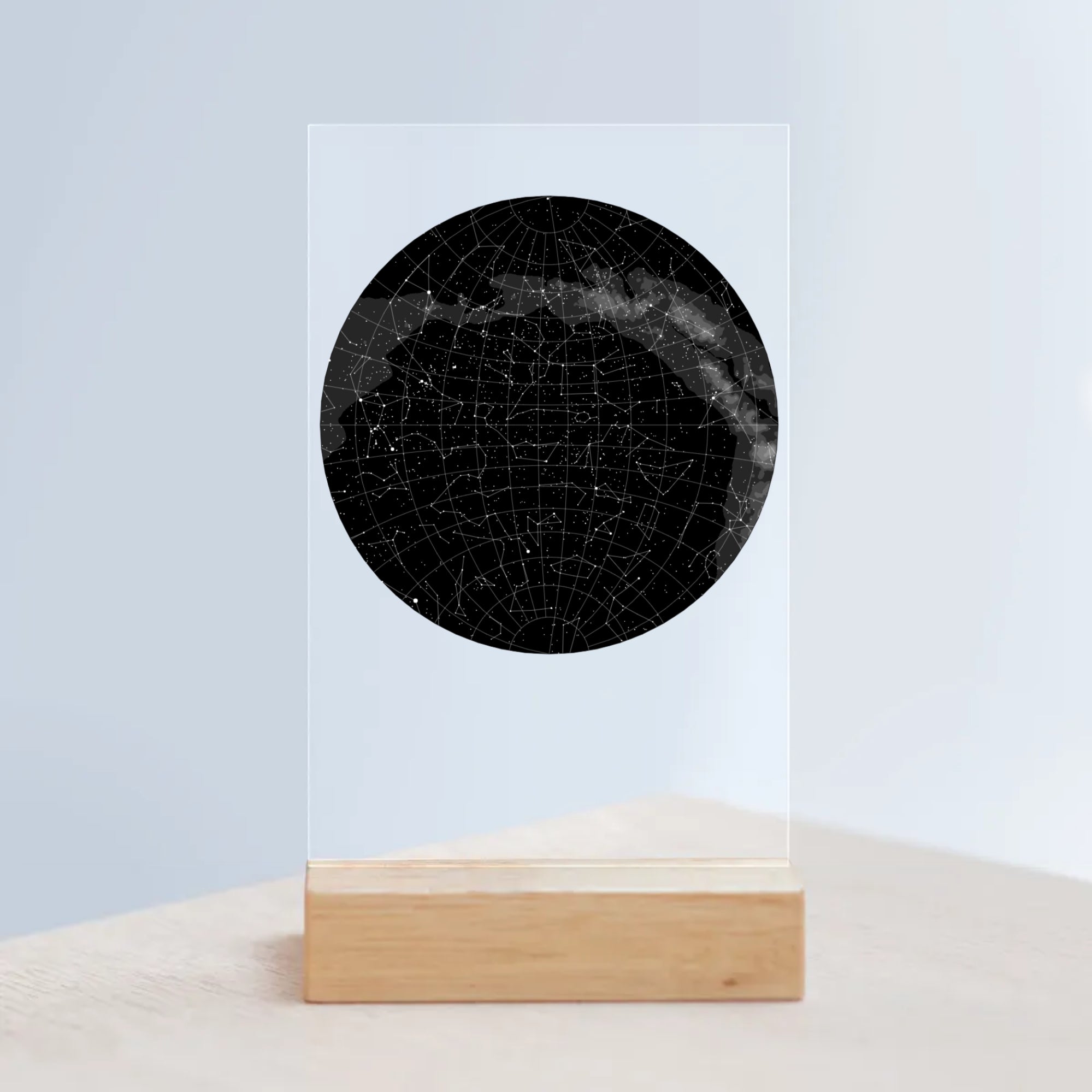 Acrylic Sign with Wooden Stand