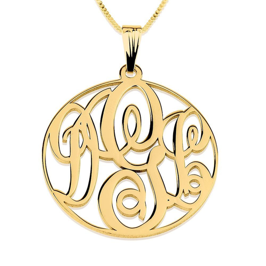 Circle Monogram Necklace