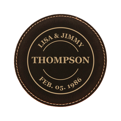 Customizable Leather Coaster