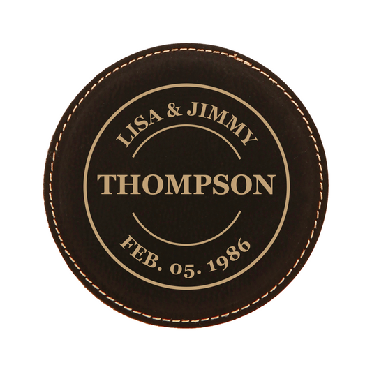 Customizable Leather Coaster