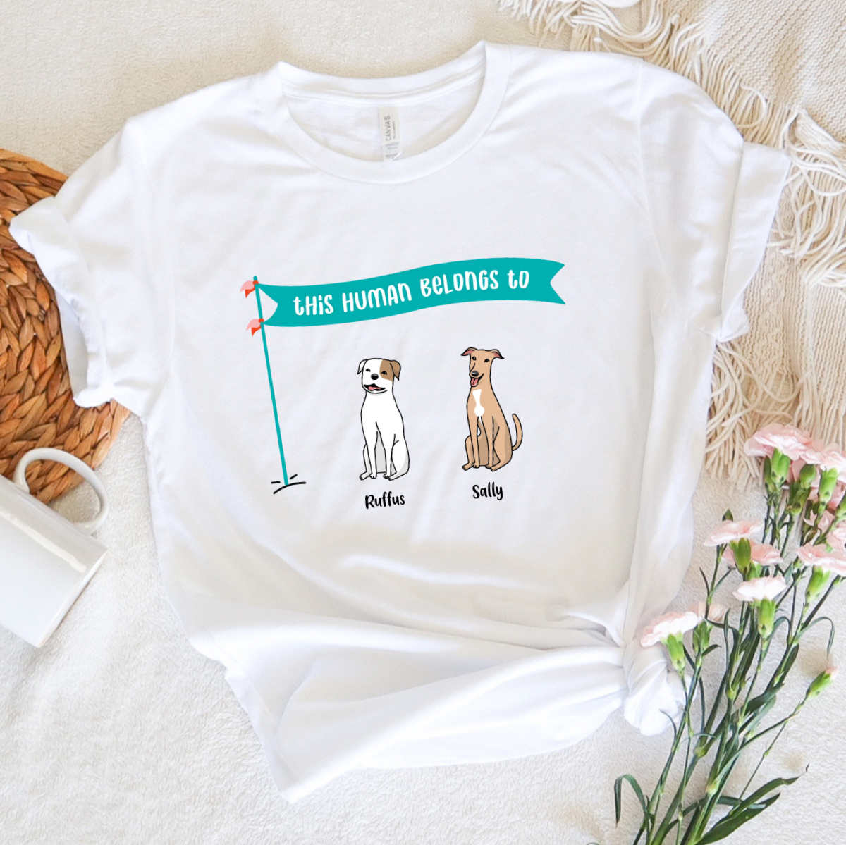 This human belongs to... custom t-shirt