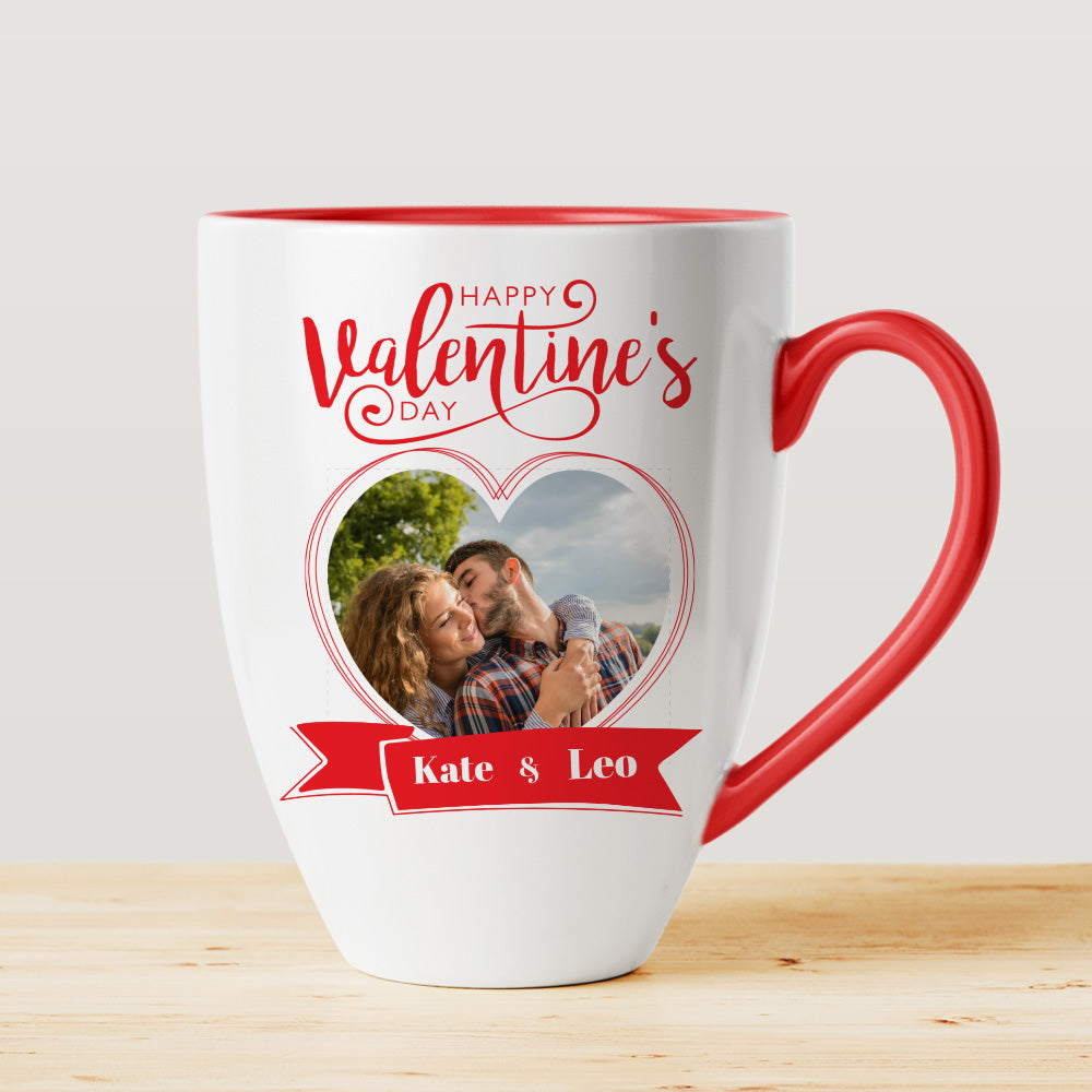 Happy Valentine's Couple Photo Mug